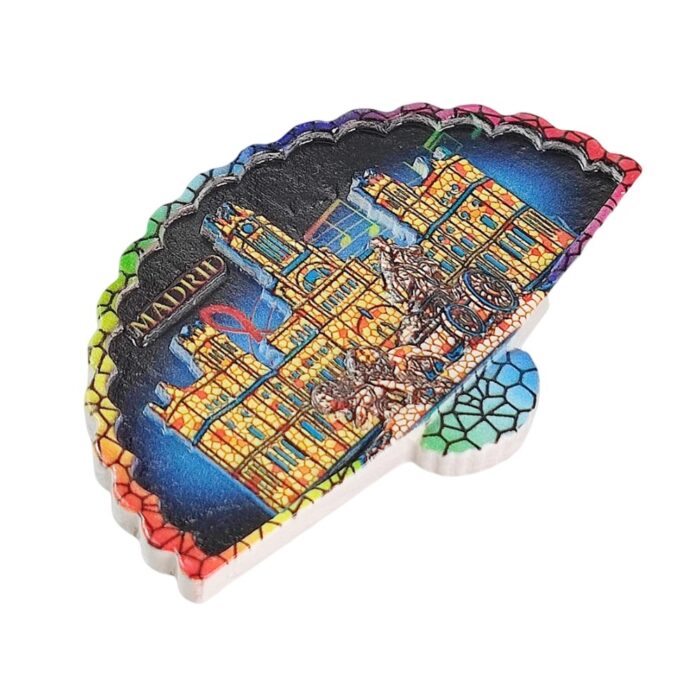madrid spain fridge magnets colorful landmark mosaic style travel souvenir gift & refrigerator art decor