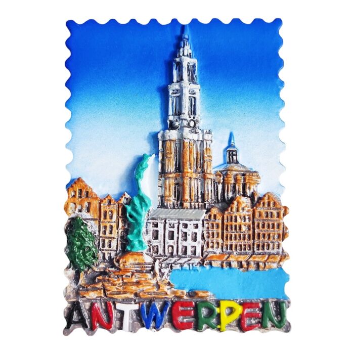 antwerpen belgium fridge magnets cathedral of our lady landmark travel souvenir gift & belgian magnetic decor