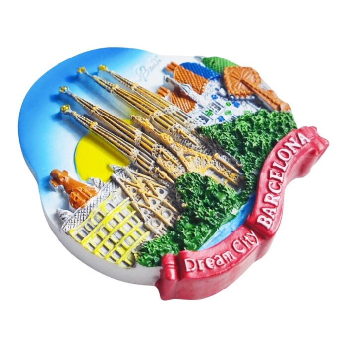 barcelona spain fridge magnet dream city travel souvenir & kitchen whiteboard decor
