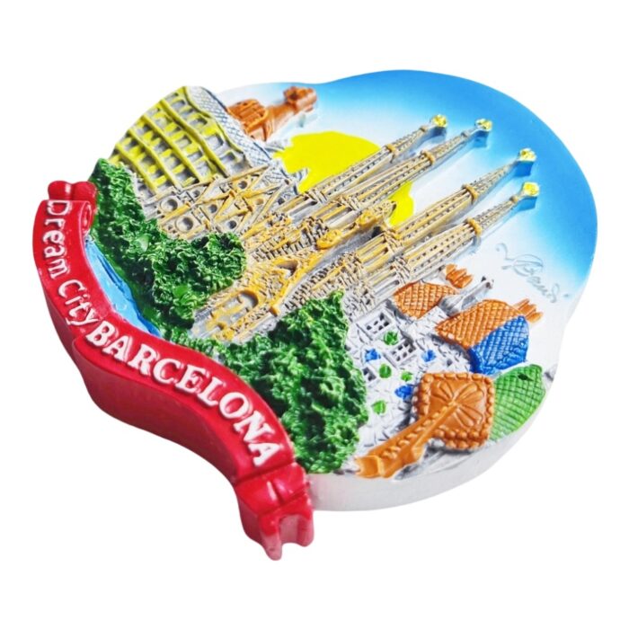barcelona spain fridge magnet dream city travel souvenir & kitchen whiteboard decor