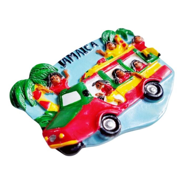 jamaica fridge magnet colorful island bus travel souvenir gift & magnetic decor