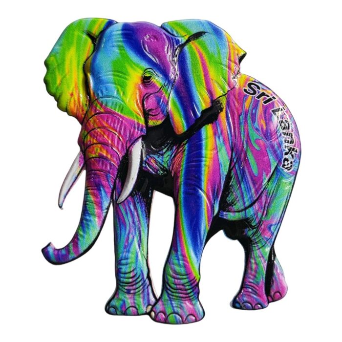 sri lanka elephant color splash fridge magnet sri lanka travel souvenir gift & magnetic decor
