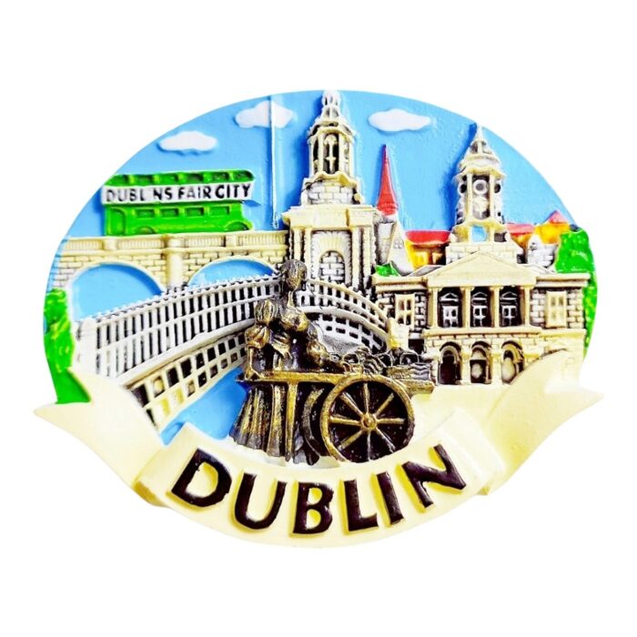 dublin ireland fridge magnet irish city travel souvenir gift & vintage whiteboard decor