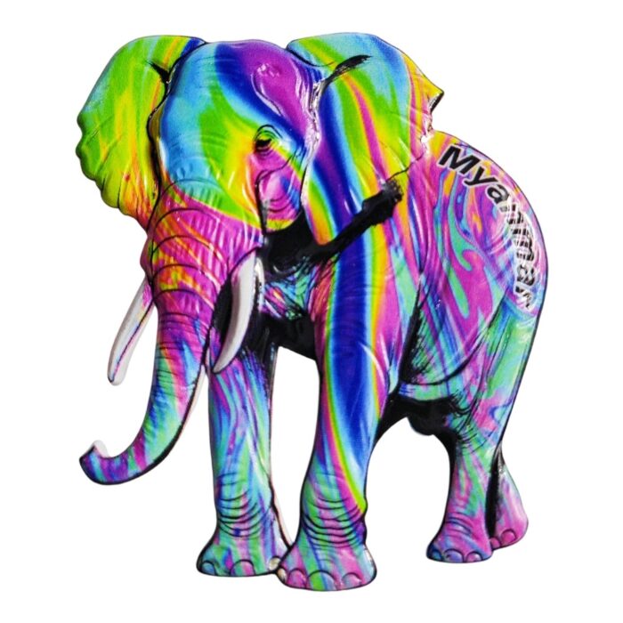 myanmar elephant rainbow souvenir fridge magnet myanmar travel memory & whiteboard magnetic decor