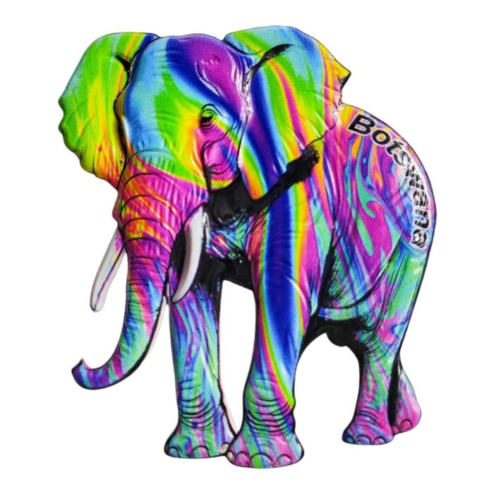 botswana elephant rainbow pattern fridge magnet botswana travel gift & magnetic memo board decoration