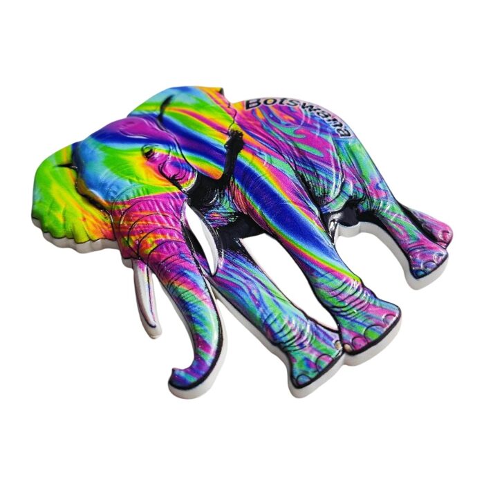 botswana elephant rainbow pattern fridge magnet botswana travel gift & magnetic memo board decoration