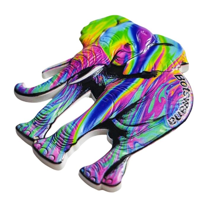 botswana elephant rainbow pattern fridge magnet botswana travel gift & magnetic memo board decoration