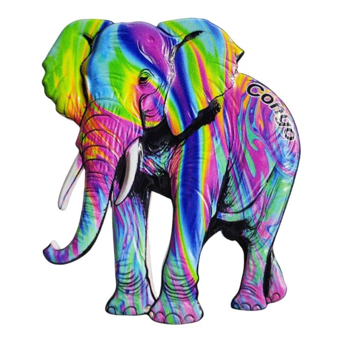 congo elephant colorful fridge magnet congo travel keepsake & whiteboard magnetic decor