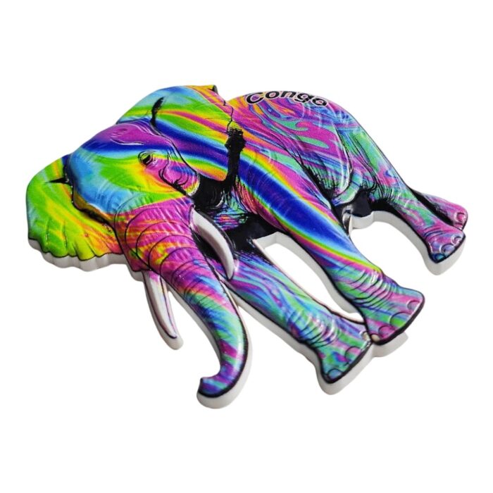 congo elephant colorful fridge magnet congo travel keepsake & whiteboard magnetic decor