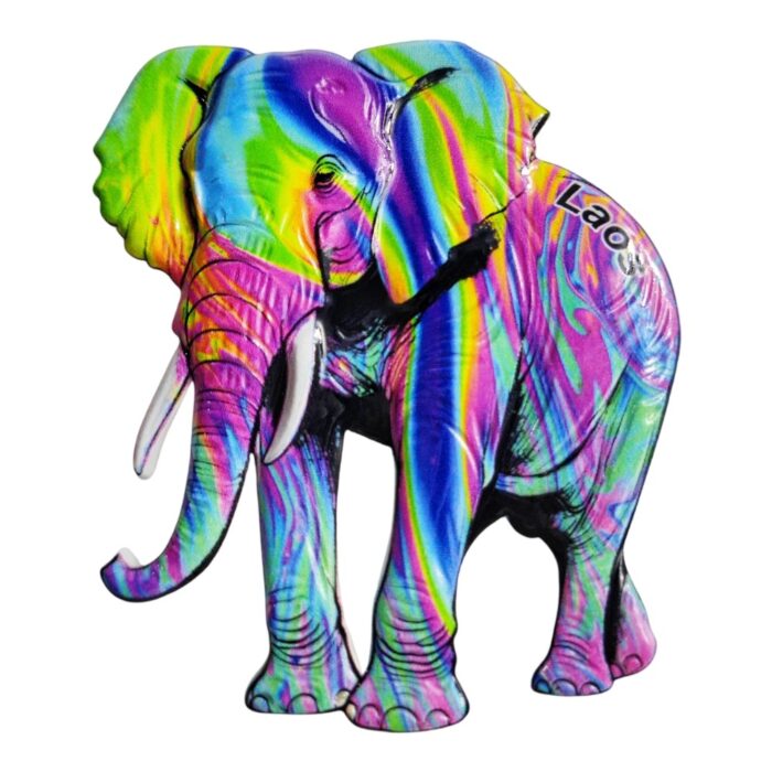 laos elephant rainbow fridge magnet laos travel souvenir idea & refrigerator memo board decor