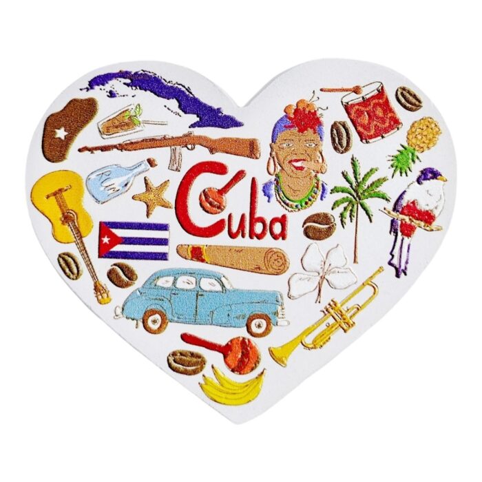 cuba heart shape fridge magnet cuban culture travel souvenir gift & whiteboard decoration