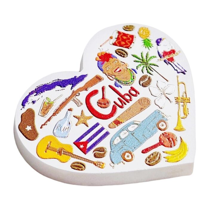 cuba heart shape fridge magnet cuban culture travel souvenir gift & whiteboard decoration