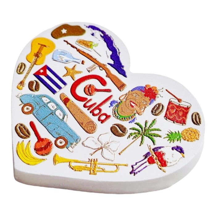 cuba heart shape fridge magnet cuban culture travel souvenir gift & whiteboard decoration
