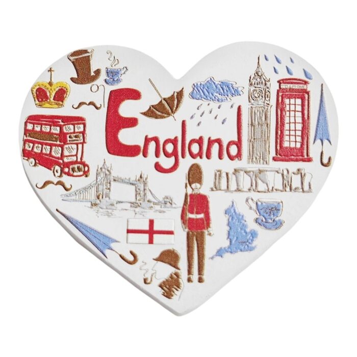 england fridge magnet heart shaped british travel souvenir & classic whiteboard ornament