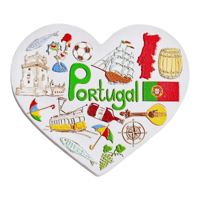portugal fridge magnet heart landmark travel souvenir & portuguese style kitchen decor