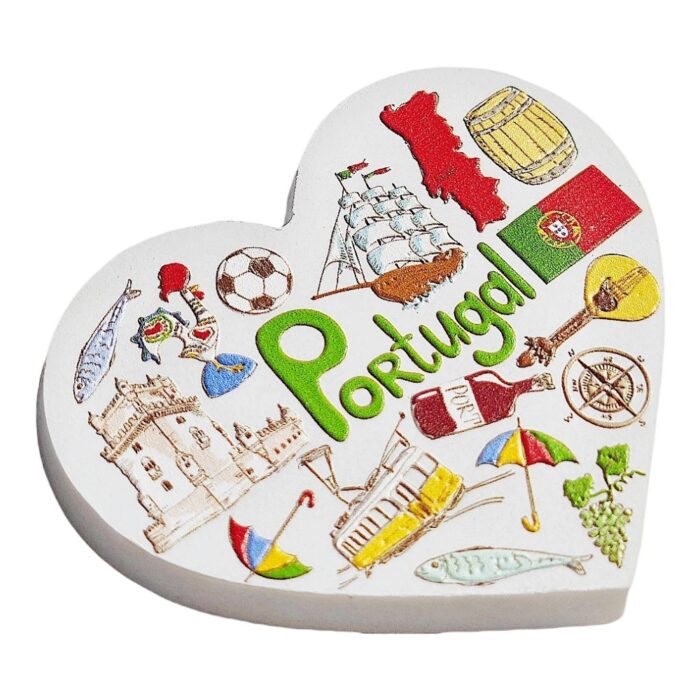 portugal fridge magnet heart landmark travel souvenir & portuguese style kitchen decor