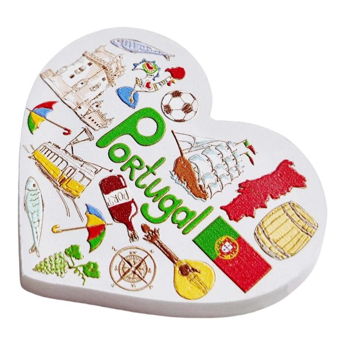 portugal fridge magnet heart landmark travel souvenir & portuguese style kitchen decor