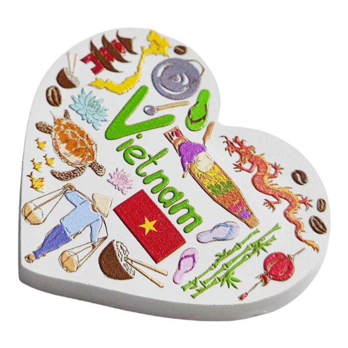 vietnam fridge magnet asian culture travel souvenir & heart shaped kitchen whiteboard decoration