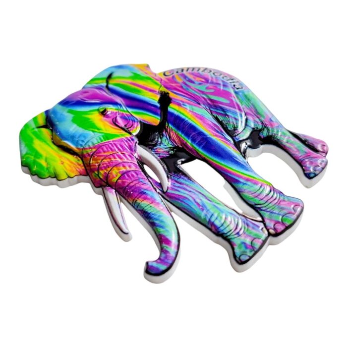 cambodia elephant rainbow fridge magnet cambodia travel souvenir & whiteboard magnet decor