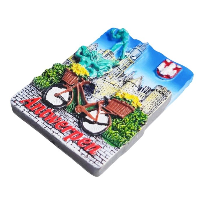 antwerp belgium fridge magnet european landmark travel souvenir & bicycle memo board decor
