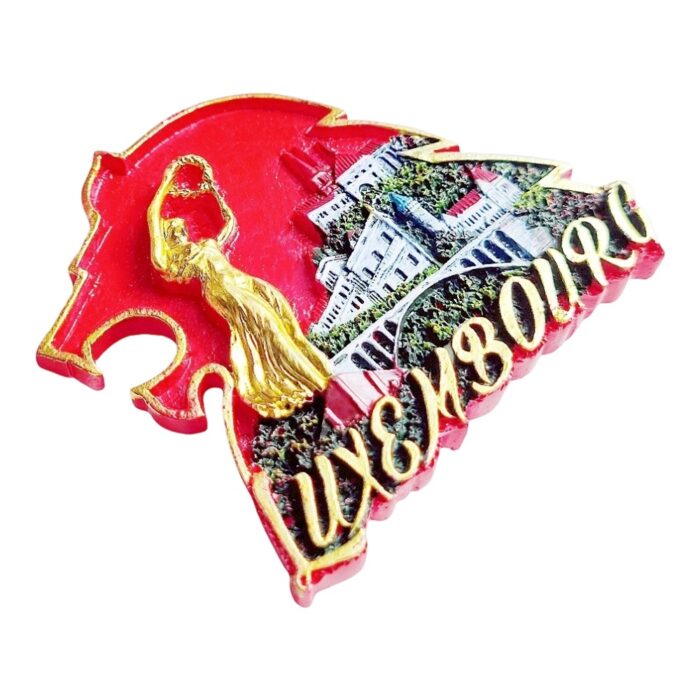 luxembourg fridge magnet golden lady travel souvenir & europe whiteboard decorative magnet