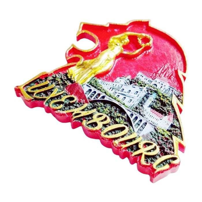 luxembourg fridge magnet golden lady travel souvenir & europe whiteboard decorative magnet