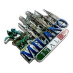 3d fridge magnets milan cathedral gothic architecture souvenir, travel collector's gift & whiteboard decor with "milano italia" inscription