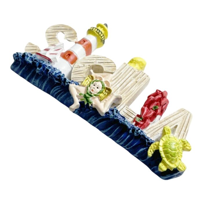 sicilia 3d fridge magnets sicily island souvenir set, lemon & trinacria symbol decor with lighthouse & turtle motifs