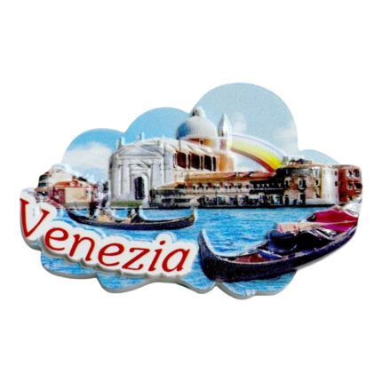 venice gondola fridge magnet rainbow bridge & st. mark's basilica | venezia watercity decor | italian vacation keepsake