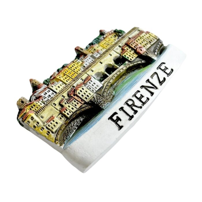 ponte vecchio fridge magnets firenze skyline souvenir, renaissance architecture gift with terracotta roof details