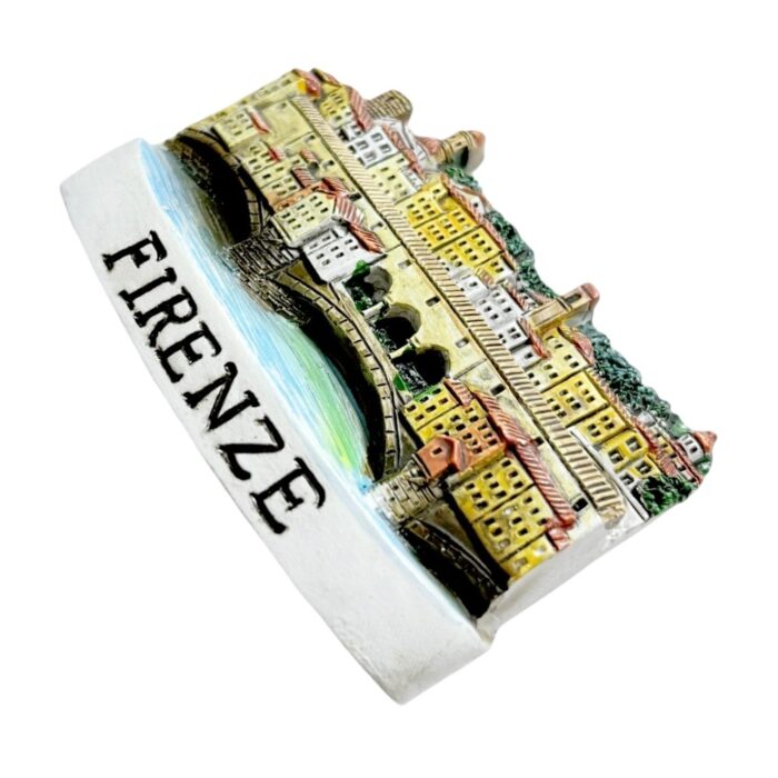 ponte vecchio fridge magnets firenze skyline souvenir, renaissance architecture gift with terracotta roof details