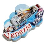 venice gondola fridge magnet rainbow bridge & st. mark's basilica | venezia watercity decor | italian vacation keepsake