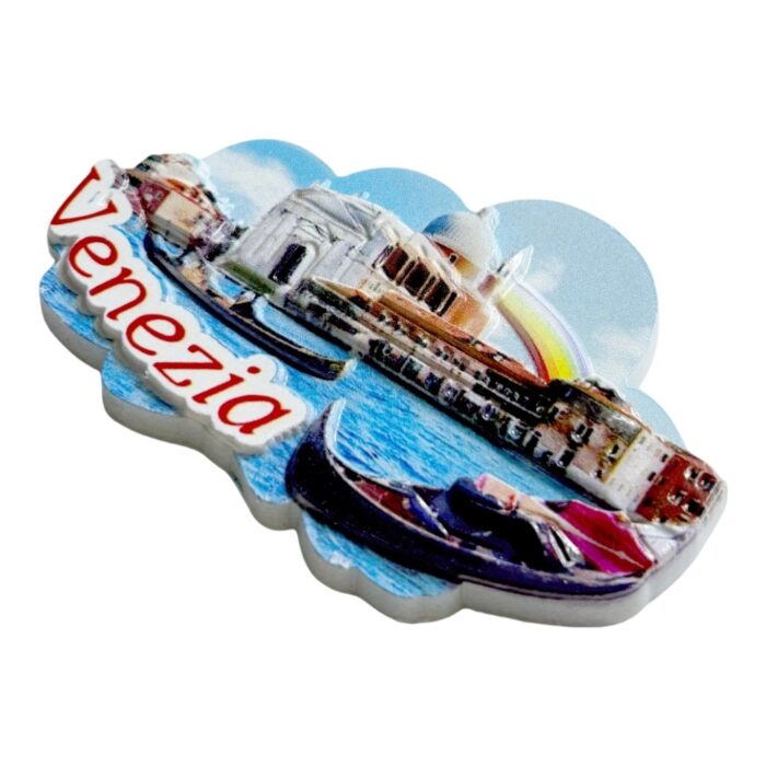 venice gondola fridge magnet rainbow bridge & st. mark's basilica | venezia watercity decor | italian vacation keepsake
