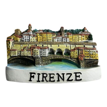 florence ponte vecchio fridge magnet historic italian bridge over arno river, colorful firenze souvenir | tuscan travel decor gift