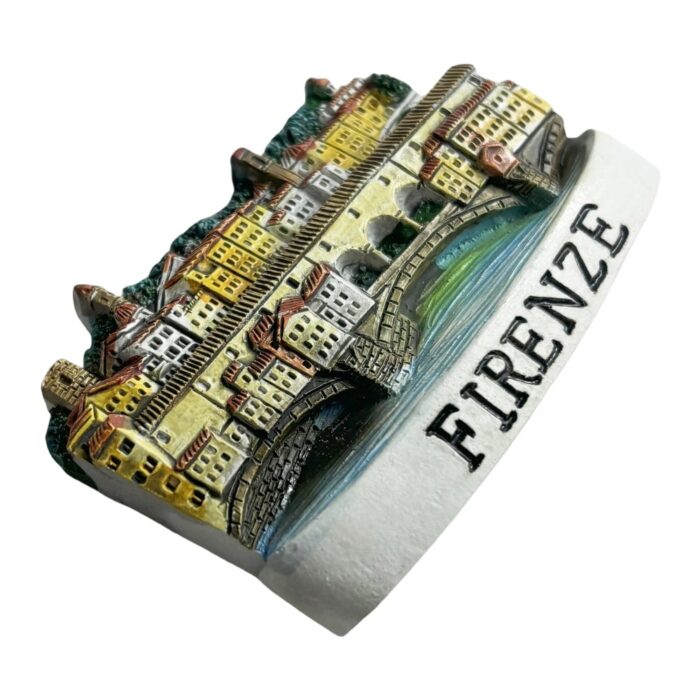 florence ponte vecchio fridge magnet historic italian bridge over arno river, colorful firenze souvenir | tuscan travel decor gift
