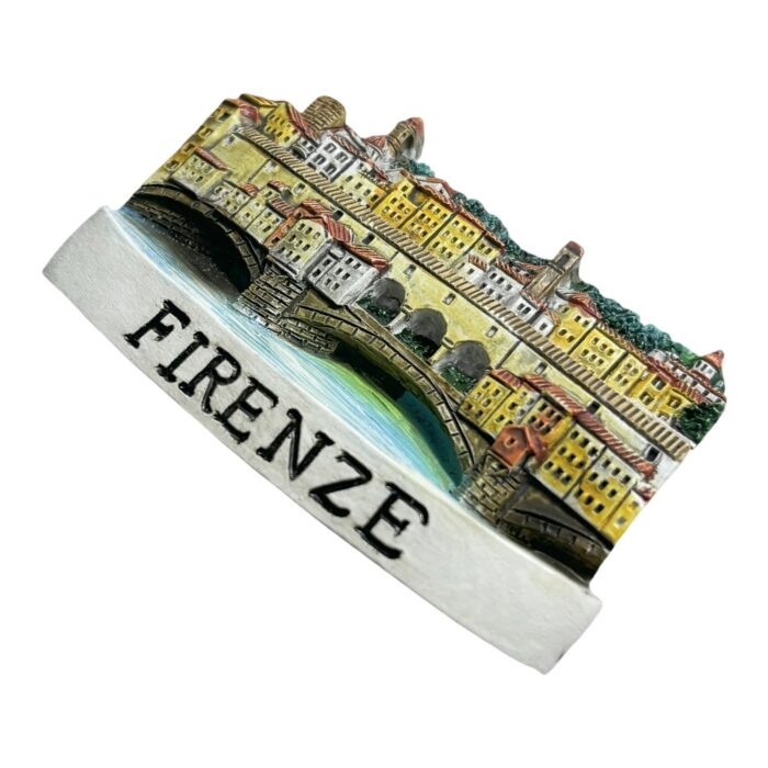 florence ponte vecchio fridge magnet historic italian bridge over arno river, colorful firenze souvenir | tuscan travel decor gift