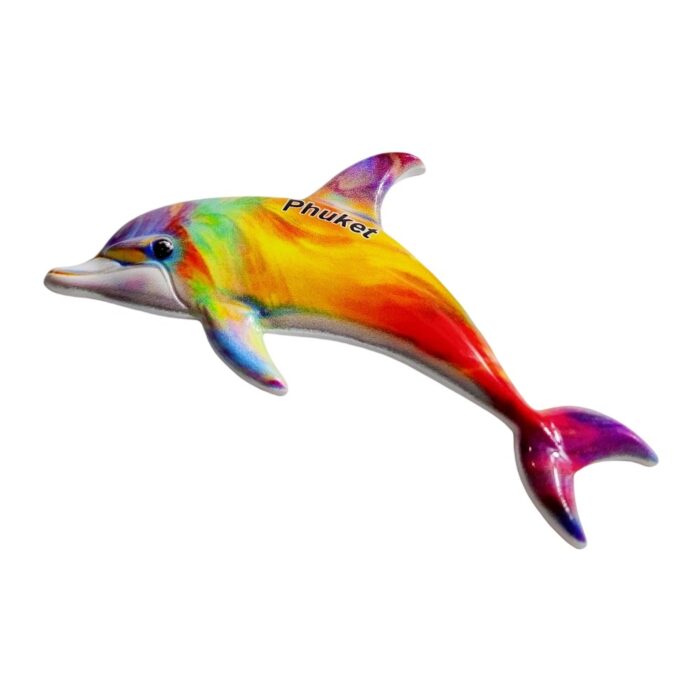 phuket dolphin bright colors fridge magnet phuket travel souvenir gift & memo board magnet