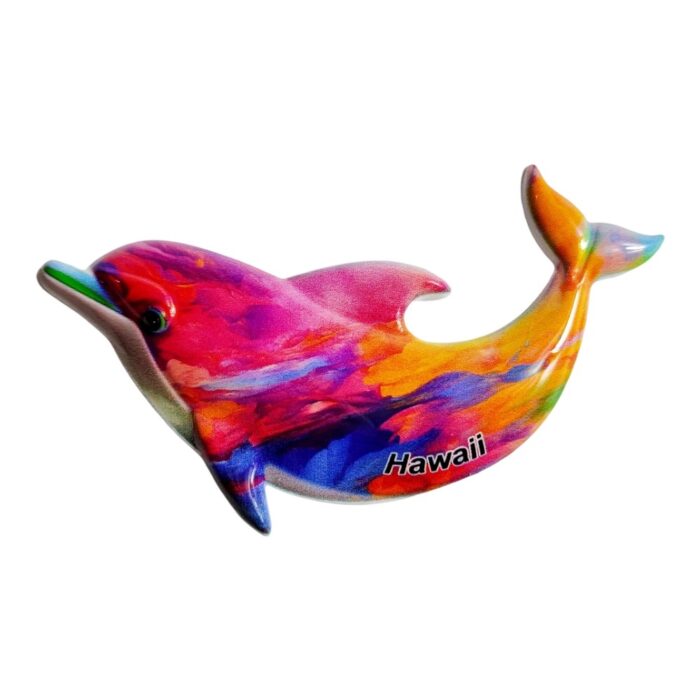 hawaii colorful dolphin fridge magnet hawaii travel keepsake & magnetic whiteboard decor