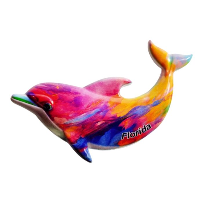 florida rainbow dolphin fridge magnet florida travel souvenir keepsake & refrigerator memo board decor