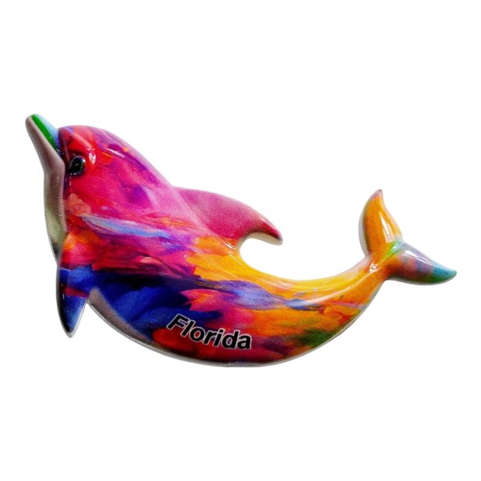 florida rainbow dolphin fridge magnet florida travel souvenir keepsake & refrigerator memo board decor