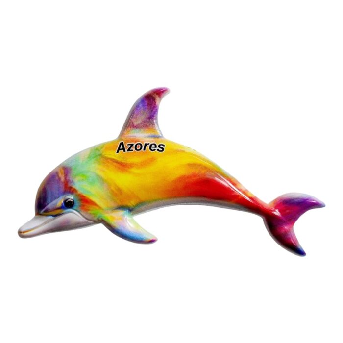 azores color splash dolphin fridge magnet azores island travel souvenir & whiteboard decorative magnet