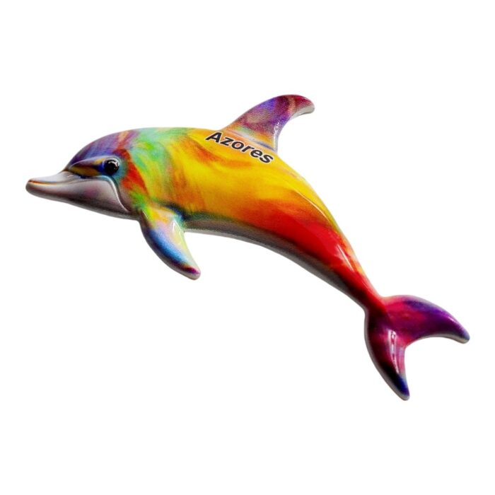 azores color splash dolphin fridge magnet azores island travel souvenir & whiteboard decorative magnet