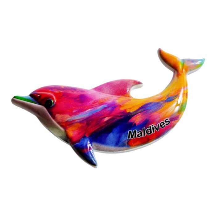 maldives colorful dolphin fridge magnet maldives travel souvenir gift & magnetic whiteboard decor