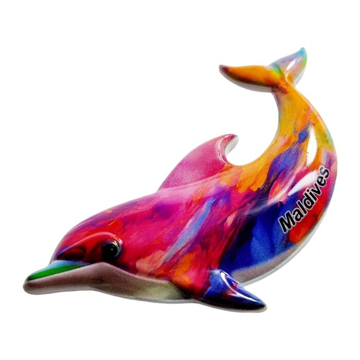 maldives colorful dolphin fridge magnet maldives travel souvenir gift & magnetic whiteboard decor